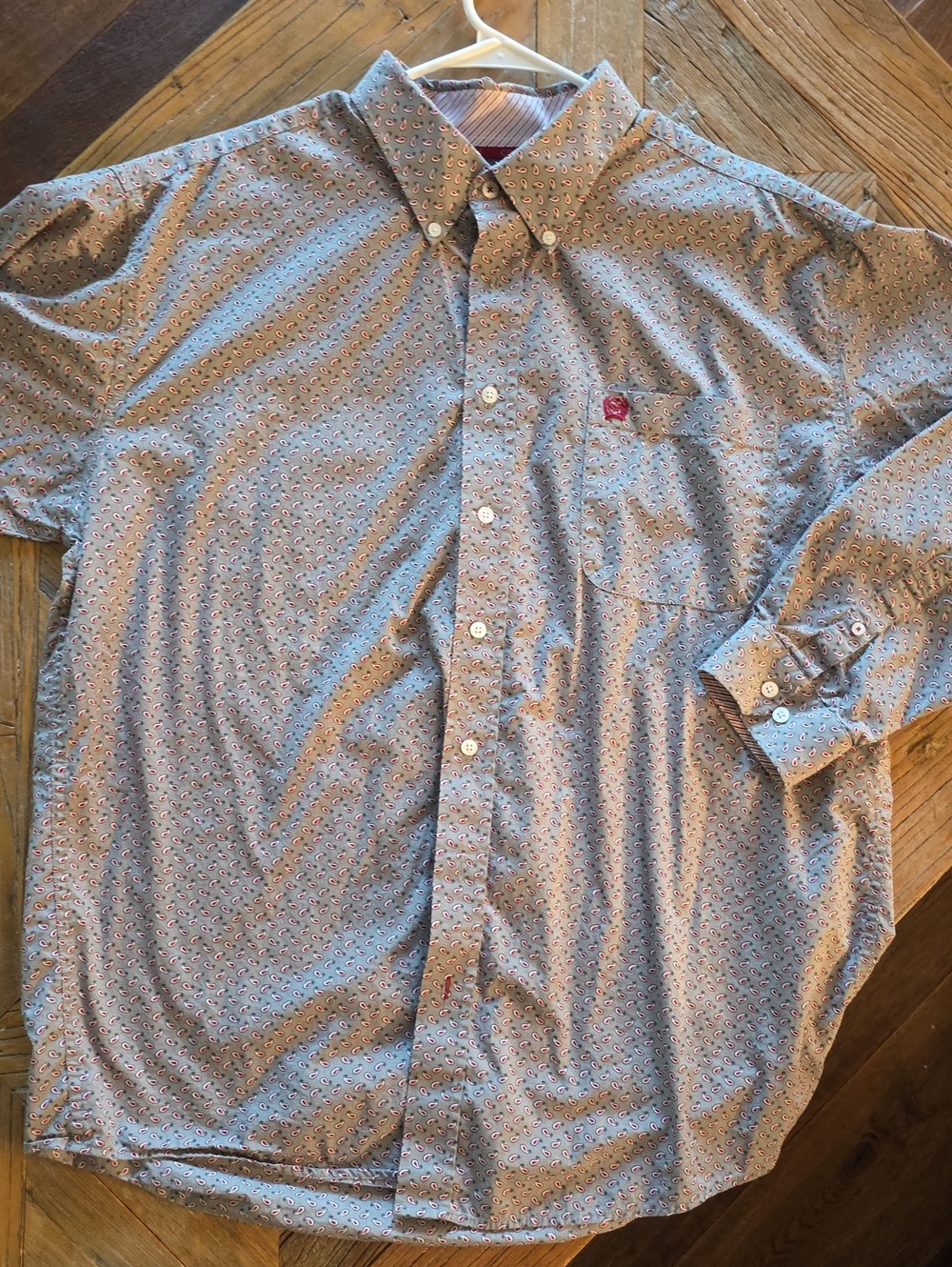 CINCH mens long sleeve western cowboy cotton shirt L
